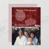 Burgund Wein Familienwein Weihnachten Foto (Vorne/Hinten)