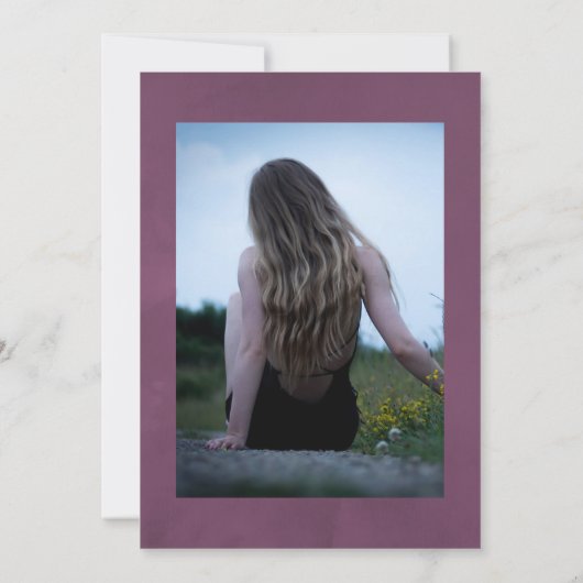 Burgund Wein Farbe Bläserfest zum Leben Einladung (Rückseite)