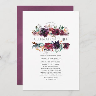 Burgund Wein Farbe Bläserfest zum Leben Einladung