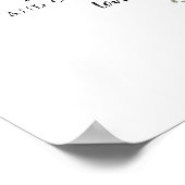 Burgund Wein Flora Boho Hochzeitszeichen Boho Poster (Ecke)