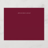 Burgund Wein Pampas Tropische Hochzeit (Rückseite)