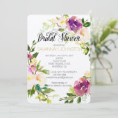 Burgund Wein Rosa Brautparty Einladung (Stehend Vorderseite)