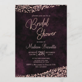 Burgund Wein Rose Gold Bridal Dusche Einladung