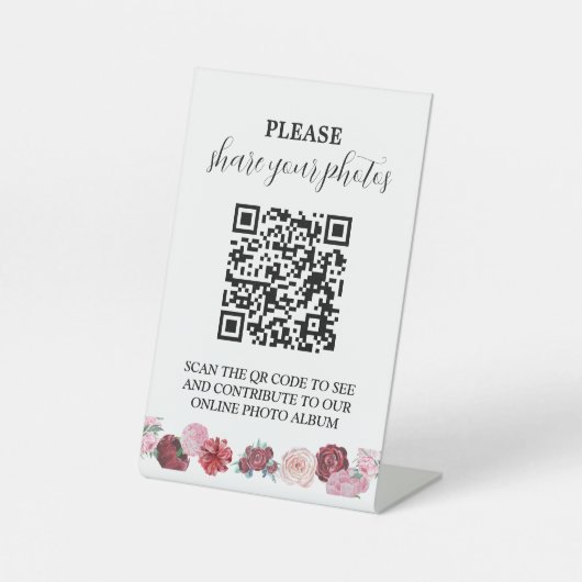 Burgund Wein Sangria Forest Green Pedestal Zeichen Sockelschild (Vorderseite)