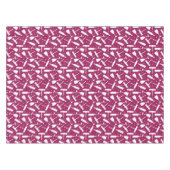 Burgund Weingläser und Flaschen Gemustert Tischdecke (Vorderseite (Horizontal))