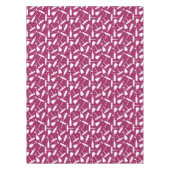 Burgund Weingläser und Flaschen Gemustert Tischdecke (Vorderseite)