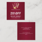 Burgund Weinkultur und Erde Rabattkarte (Vorne/Hinten)