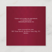 Burgund Weinkultur und Erde Rabattkarte (Rückseite)