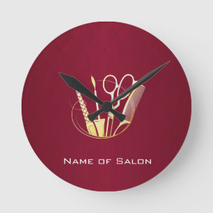 Burgund Weinkultur und Erde Runde Wanduhr