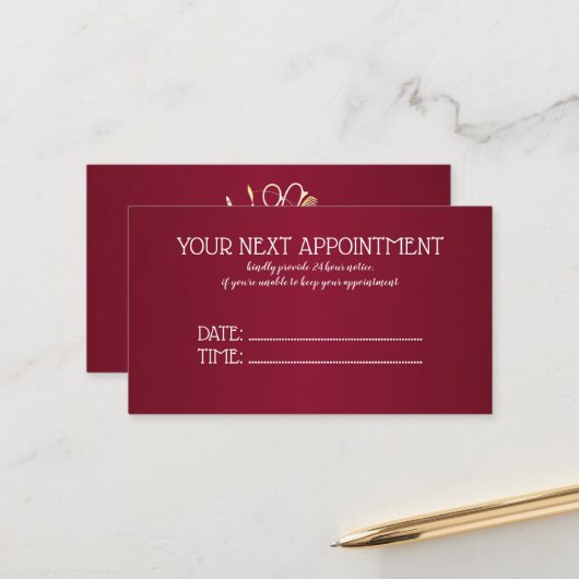 Burgund Weinkultur und Erde Terminkarte (Vorderseite/Rückseite Beispiel)