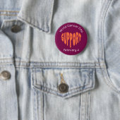 Burgund Weltkrebstag Button (Beispiel)