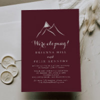 Burgund White Mountain Elopement Empfang