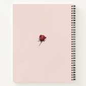 Burgund & White Roses Brautparty Rezept Notizblock (Rückseite)