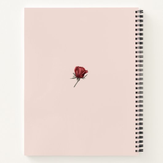 Burgund & White Roses Brautparty Rezept Notizblock (Rückseite)