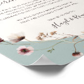 Burgund-Wildblume | Aquamarines, nicht eingesteckt Poster (Ecke)