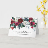 Burgund Winter Blume Gratulationskarte Karte (Gelbe Blume)