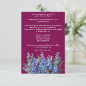 Burgund Winter Wedding mit Bluebonnet Begleitkarte (Stehend Vorderseite)