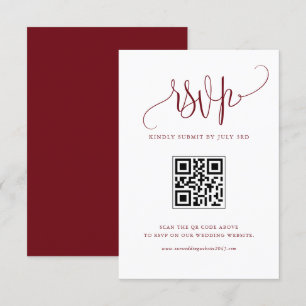 Burgund wir machen moderne kalligraphische Hochzei RSVP Karte