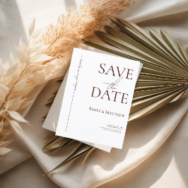 Burgund, wo ewig Save the Date Ankündigungspostkarte