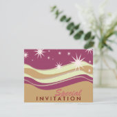 Burgund-Wüstenstrände - besondere Einladungen (Stehend Vorderseite)