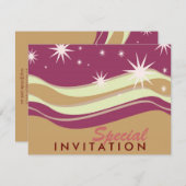 Burgund-Wüstenstrände - besondere Einladungen (Vorne/Hinten)