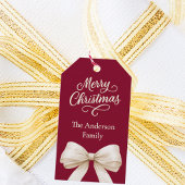 Burgundcreme-Bug Weihnachten Geschenkanhänger