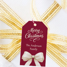 Burgundcreme-Bug Weihnachten Geschenkanhänger