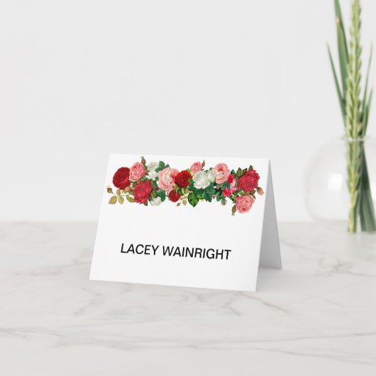 BURGUNDDY FLORAL | ROSE GARLAND FLOWE Personalisie (Vorderseite)