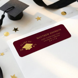 Burgunder Absenderadresse für Abschlusskarten