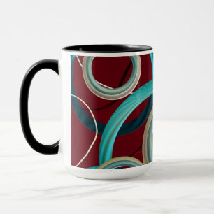 Burgunder-Abstrakt-Design-Tasse Tasse