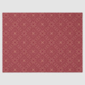 Burgunder Afrika-Mudcloth inspirierter geometrisch Seidenpapier (Vorderseite)
