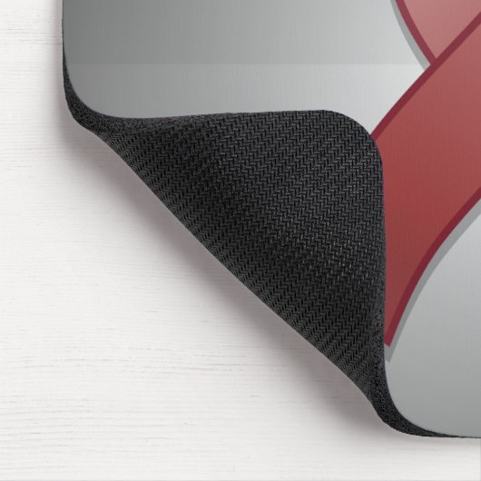 Burgunder-Bewusstseins-Band Mousepad (Ecke)