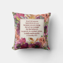 Burgunder Blumen Bibel Timothy Jugend