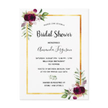 Burgunder Blumen goldene Vegetation boho Brautpart