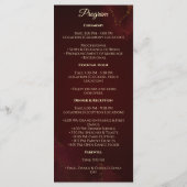 Burgunder-Blumen-Katholisches-Hochzeitsprogramm Programm (Rückseite)