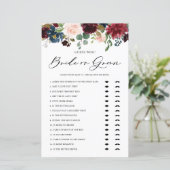 Burgunder Blumenbrille oder Groom Brautparty Game (Stehend Vorderseite)