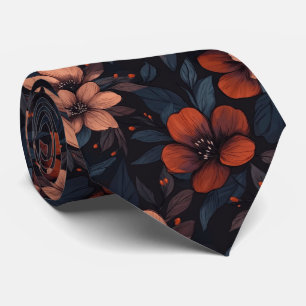 Burgunder Blumendesign blühende Blumen Krawatte