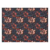 Burgunder Blumendesign blühende Blumen Tischdecke (Vorderseite (Horizontal))