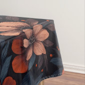 Burgunder Blumendesign blühende Blumen Tischdecke (Beispiel)