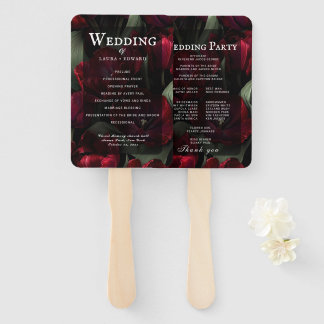 Burgunder-Blumenhochzeitsdesign mit reichlich Wein Fächer
