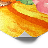 Burgunder Blumenkohl Kürbis Babydusche Empfang Poster (Ecke)