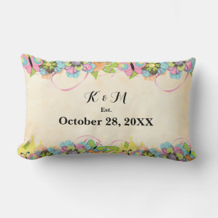 Burgunder-Blumenkranz Lendenkissen