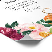 Burgunder Blumenkürbis Mama-osa-Bar Poster (Ecke)