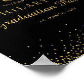 Burgunder Blumenladen Glitzer Abschluss Begrüßungs Poster (Ecke)