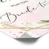 Burgunder Blumenrat für die Braut als Unterschrift Poster (Ecke)