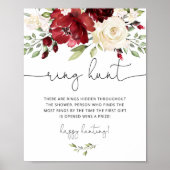 Burgunder Blumenring jagen Bridgame Poster (Vorne)