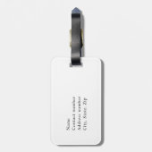 Burgunder-Blumenstrauß | personalisiert Gepäckanhänger (Rückseite vertikal)