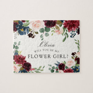 Burgunder-Blumenstrauß   sind Sie mein Puzzle