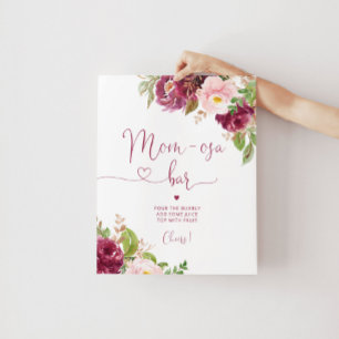 Burgunder Blütenrot Rosa Fall Mama-osa-Bar Poster