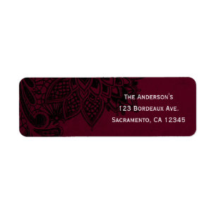 Burgunder Bordeaux Schwarz Spitzenhochzeit